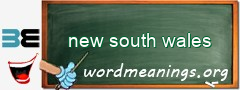 WordMeaning blackboard for new south wales